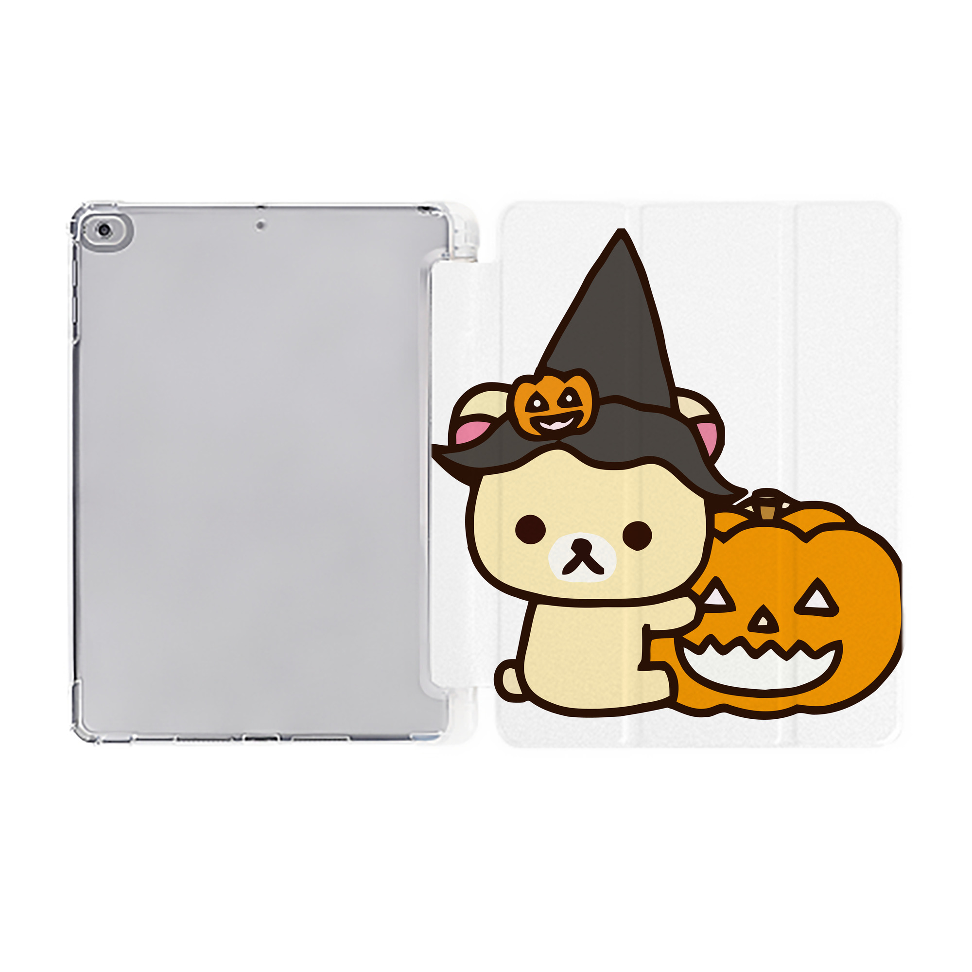 （画像用） リラックマ リラックマ キイロイトリ Rilakkuma Korilakkuma Kiiroitori IPad ケース ペン収納付き 三つ折りスタンド PUレザー×シリコン 対応機種9.5/10.5/10.9インチ